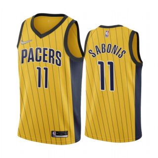 Indiana Pacers #11 Domantas Sabonis Gold NBA Swingman 2020-21 Earned Edition Jersey