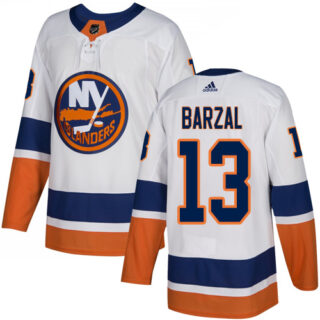Islanders #13 Mathew Barzal White Road Authentic Stitched Hockey Jersey