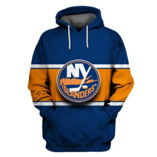 Islanders Blue Orange All Stitched Hooded Sweatshirt