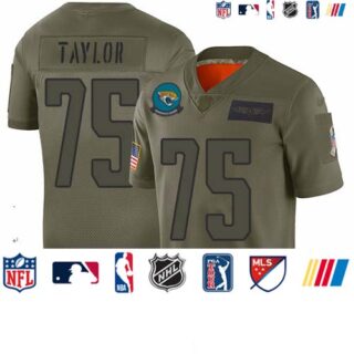 Jaguars #75 Jawaan Taylor Camo Men's Stitched Football Limited 2019 Salute To Service Jersey