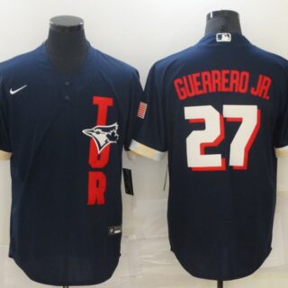 Jays 27 Vladimir Guerrero Jr. Navy Nike 2021 MLB All-Star Cool Base Jersey