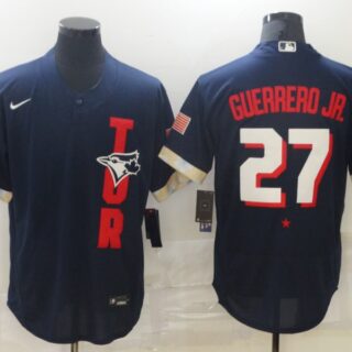 Jays 27 Vladimir Guerrero Jr. Navy Nike 2021 MLB All-Star Flexbase Jersey