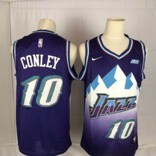 Jazz 10 Mike Conley Purple Nike Swingman Jersey