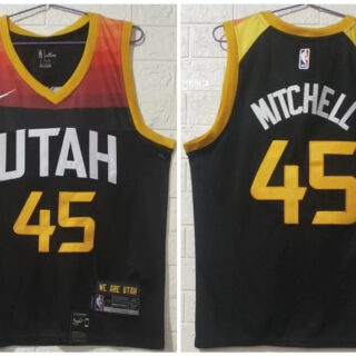 Jazz 45 Donovan Mitchell Black 2020 21 City Edition Nike Swingman Jersey