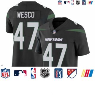 Jets #47 Trevon Wesco Black Alternate Men's Stitched Football Vapor Untouchable Limited Jersey