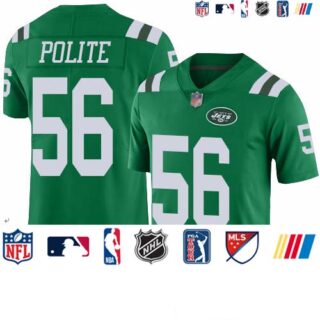 Jets #56 Jachai Polite Green Men's Stitched Football Limited Rush Jersey