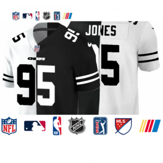 Kansas City Chiefs #95 Chris Jones Men's Black V White Peace Split Nike Vapor Untouchable Limited NFL Jersey