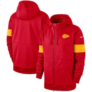 Kansas City Chiefs Nike Sideline Performance Full Zip Hoodie Red