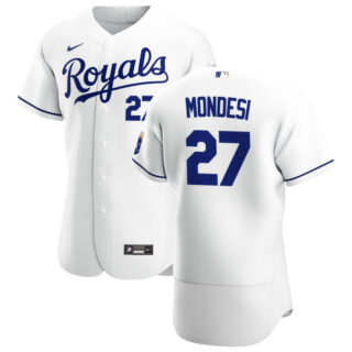 Kansas City Royals #27 Adalberto Mondesi Men's Nike White Home 2020 Authentic Player MLB Jersey