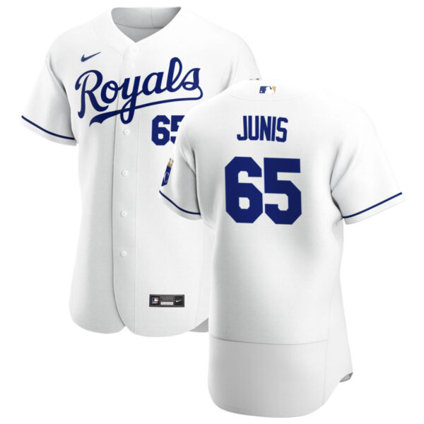 Kansas City Royals #65 Jakob Junis Men's Nike White Home 2020 Authentic Player MLB Jersey