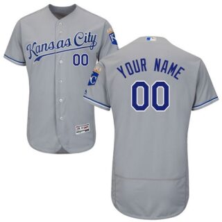 Kansas City Royals Gray Men's Customized Flexbase Jersey