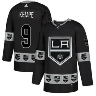 Kings 9 Adrian Kempe Black Team Logos Fashion Adidas Jersey