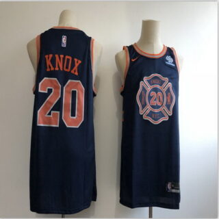 Knicks 20 Kevin Knox Navy 2018-19 City Edition Nike Swingman Jersey