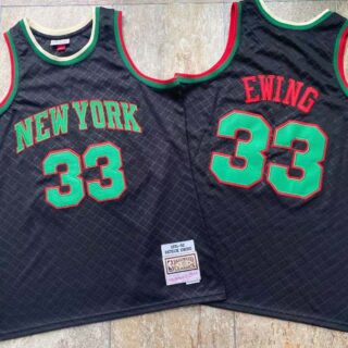 Knicks 33 Patrick Ewing Black 1991-92 Hardwood Classics Jersey