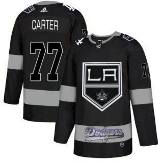 LA Kings With Dodgers 77 Jeff Carter Black Adidas Jersey