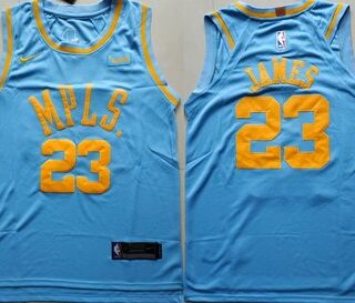 Lakers 23 Lebron James Blue Nike Authentic Jersey