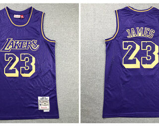 Lakers 23 Lebron James Purple 2008-19 Hardwood Classics Jersey