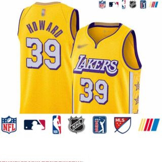 Lakers #39 Dwight Howard Gold Basketball Swingman City Edition 2019 20 Jersey