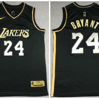 Lakers 24 Kobe Bryant Black Gold 2021 Nike Swingman Jersey