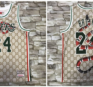 Lakers 24 Kobe Bryant Gray Printed Hardwood Classics Jersey