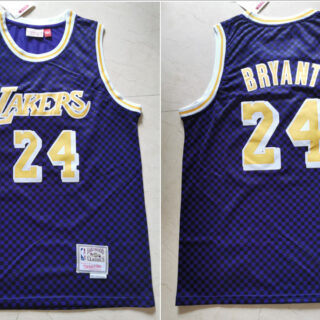 Lakers 24 Kobe Bryant Purple Hardwood Classics Jersey