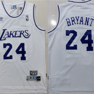 Lakers 24 Kobe Bryant White Hardwood Classics Jersey