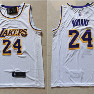 Lakers 24 Kobe Bryant White Nike Swingman Jersey