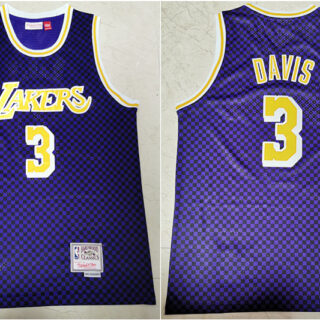 Lakers 3 Anthony Davis Purple Hardwood Classics Swingman Jersey