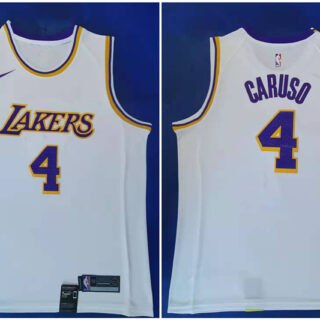 Lakers 4 Alex Caruso White Nike Swingman Jersey