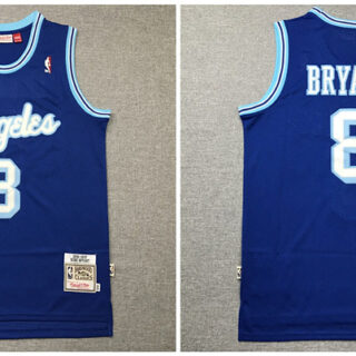 Lakers 8 Kobe Bryant Blue 1996 97 Hardwood Classics Jersey