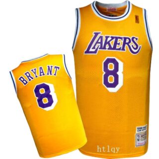 Lakers 8 Kobe Bryant Yellow 1996-97 Hardwood Classics Jersey