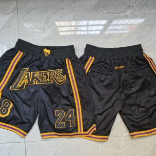 Lakers Teams Black 8 & 24 Just Don With Pocket Swingman Shorts