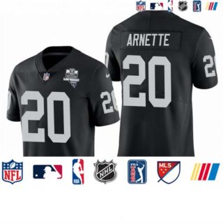 Las Vegas Raiders #20 Damon Arnette Men's Nike 2020 Inaugural Season Vapor Limited NFL Jersey Black