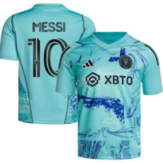 Lionel Messi 10 Inter Miami FC 2023 One Planet Youth Jersey - Green