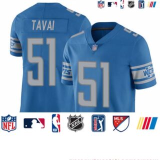 Lions #51 Jahlani Tavai Light Blue Team Color Youth Stitched Football Vapor Untouchable Limited Jersey