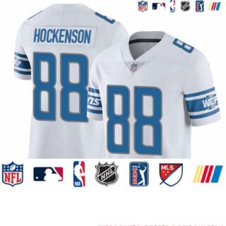 Lions #88 T.J. Hockenson White Youth Stitched Football Vapor Untouchable Limited Jersey