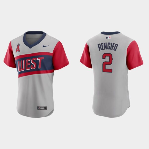 Los Angeles Angels #2 Luis Rengifo Men's Nike Gray 2021 Little League Classic Authentic MLB Jersey