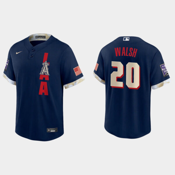 Los Angeles Angels #20 Jared Walsh 2021 Mlb All Star Game Fan's Version Navy Jersey_1