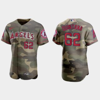 Los Angeles Angels #62 Jose Quintana Men's Nike 2021 Armed Forces Day Authentic MLB Jersey -Camo