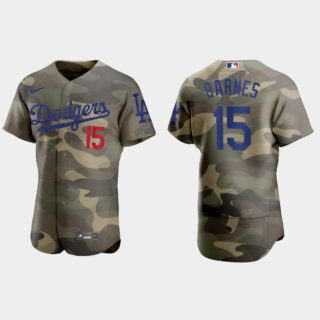 Los Angeles Dodgers #15 Austin Barnes Men's Nike 2021 Armed Forces Day Authentic MLB Jersey -Camo