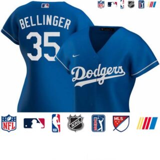 Los Angeles Dodgers #35 Cody Bellinger Nike Women's Alternate 2020 MLB Player Jersey Royal