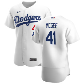 Los Angeles Dodgers #41 Jake McGee Men's Nike White Home 2020 Authentic Player MLB Jersey