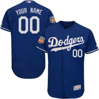 Los Angeles Dodgers Blue Men's Flexbase Customized Jersey