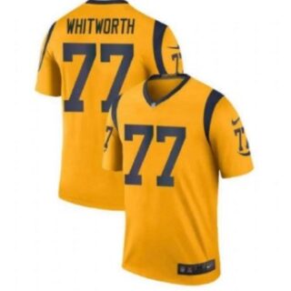 Los Angeles Rams #77 Andrew Whitworth Yellow Vapor Untouchable Limited Jersey