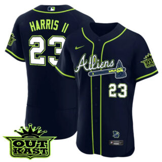 MEN'S ATLANTA BRAVES ATLIENS #23 Michael Harris II FLEX BASE JERSEY - ALL STITCHED