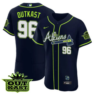 MEN'S ATLANTA BRAVES ATLIENS #96 OutKast FLEX BASE JERSEY - ALL STITCHED