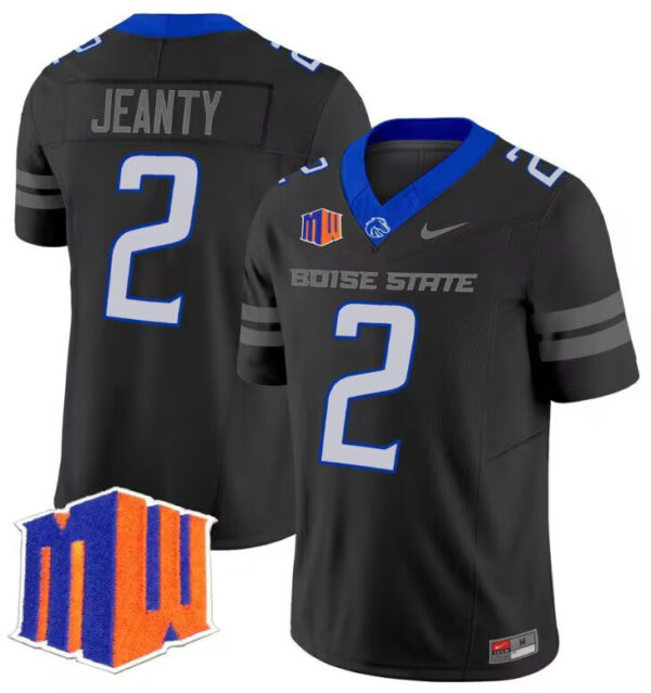 Men's Boise State Broncos #2 Ashton Jeanty Black Nike Vapor Limited Football Jersey