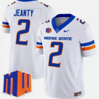 Men's Boise State Broncos #2 Ashton Jeanty White Nike Vapor Limited Football Jersey