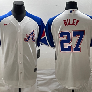 MLB Braves 27 Riley White City Connect Cool Base Men Jersey