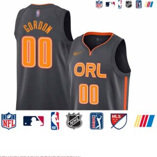 Magic #00 Aaron Gordon Charcoal Basketball Swingman City Edition 2019 20 Jersey